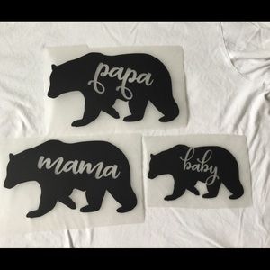 Mama bear family tshirt iron on vinyl